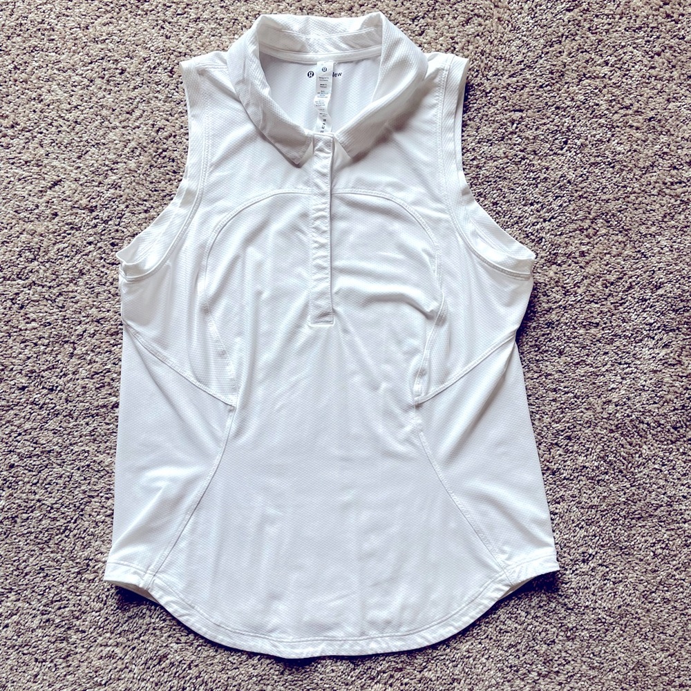 Lululemon Sleeveless Polo (White)